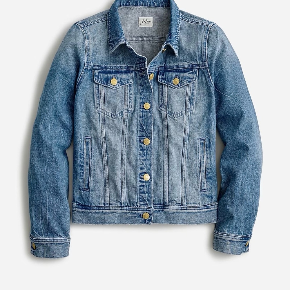 J Crew Classic Denim Brilliant Day Wash Jacket